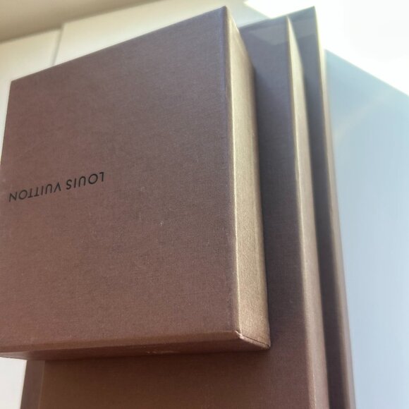 Set of 3 Louis Vuitton Boxes - Authentic Brown Beige 2 Drawer Box 1 Flat box - Picture 7 of 8